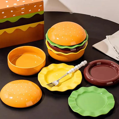 Hamburger Plate Set