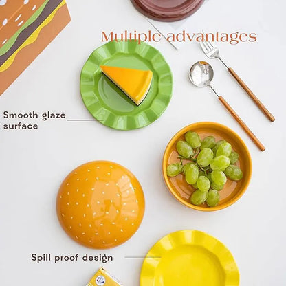 Hamburger Plate Set