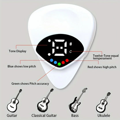 2-in-1 Guitar Pick & Tuner